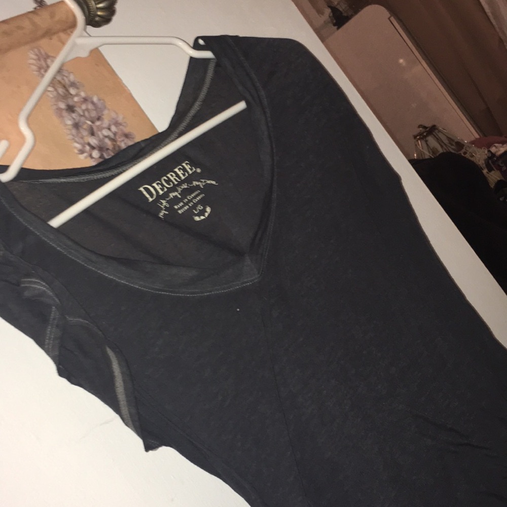 Decree Sheer Grey Tee